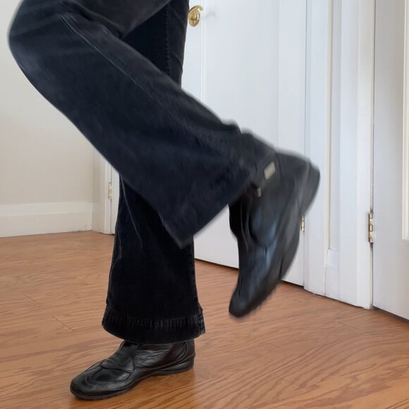 Vintage 2000s Luex Unique Sole Leather Sneaker Velcro - Picture 7 of 8